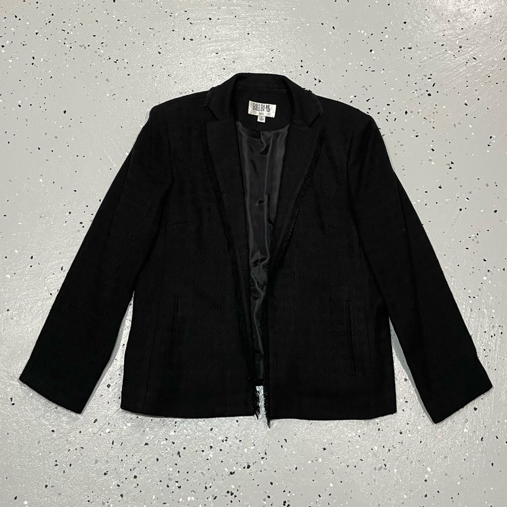 Vintage Bill Blass Suits Women’s Pullover Blazer Jacket Size 14 Large Black